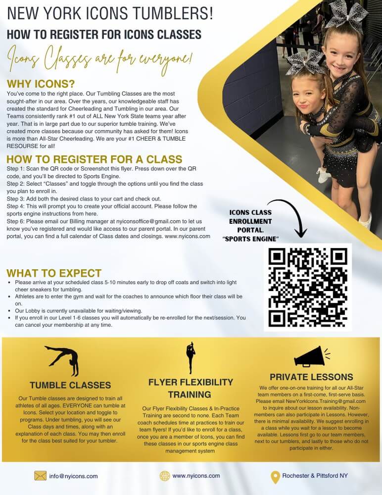 HOW TO REGISTER FOR ICONS TUMBLE CLASSES